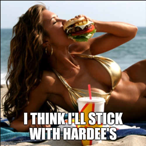 I THINK I'LL STICK WITH HARDEE'S | made w/ Imgflip meme maker