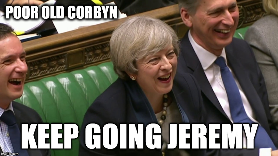 Corbyn - a laughing stock? | POOR OLD CORBYN; KEEP GOING JEREMY | image tagged in corbyn eww,communist socialist,momentum,wearecorbyn,gtto jc4pm,labourisdead | made w/ Imgflip meme maker