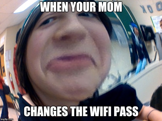 dat rage doe ;_; | WHEN YOUR MOM; CHANGES THE WIFI PASS | image tagged in oofer | made w/ Imgflip meme maker