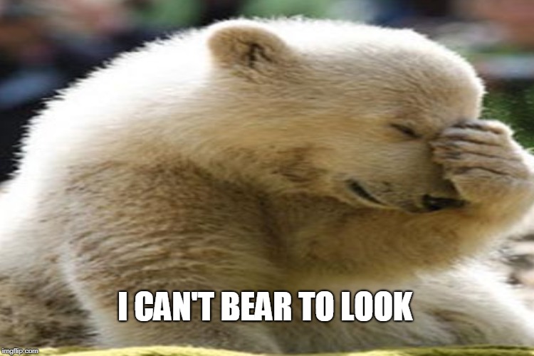 I CAN'T BEAR TO LOOK | made w/ Imgflip meme maker