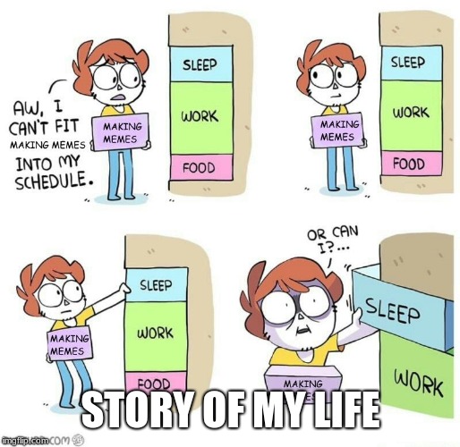 Dreams of memes | STORY OF MY LIFE | image tagged in making memes | made w/ Imgflip meme maker