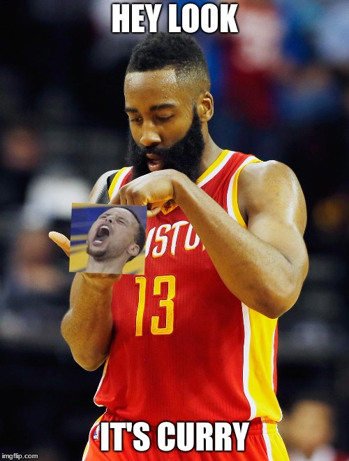 James Harden Stirring the Pot | HEY LOOK; IT'S CURRY | image tagged in james harden stirring the pot,stephen curry | made w/ Imgflip meme maker