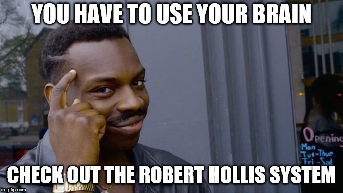 Roll Safe Think About It Meme | YOU HAVE TO USE YOUR BRAIN; CHECK OUT THE ROBERT HOLLIS SYSTEM | image tagged in memes,roll safe think about it | made w/ Imgflip meme maker