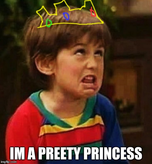 Full house boy | IM A PREETY PRINCESS | image tagged in full house boy | made w/ Imgflip meme maker