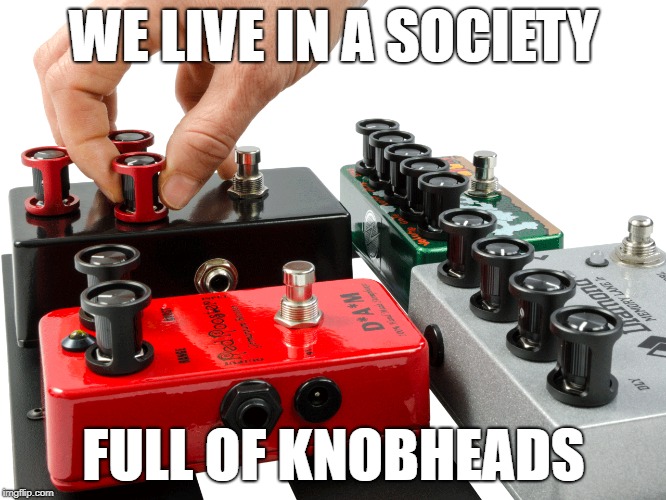 society full of knobheads | WE LIVE IN A SOCIETY; FULL OF KNOBHEADS | image tagged in shoegaze meme,shoegaze memes,pedals,stompbox meme,guitar pedals | made w/ Imgflip meme maker