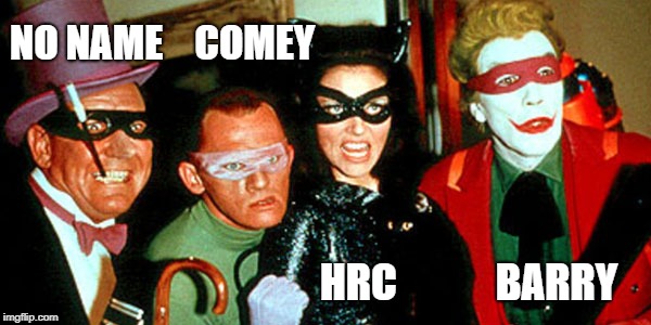 NO NAME    COMEY; HRC            BARRY | made w/ Imgflip meme maker