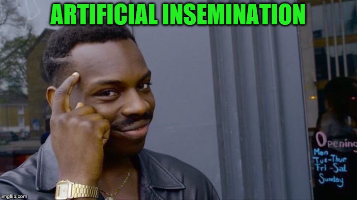 Roll Safe Think About It Meme | ARTIFICIAL INSEMINATION | image tagged in memes,roll safe think about it | made w/ Imgflip meme maker