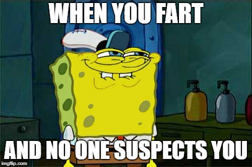 Don't You Squidward Meme | WHEN YOU FART; AND NO ONE SUSPECTS YOU | image tagged in memes,dont you squidward | made w/ Imgflip meme maker
