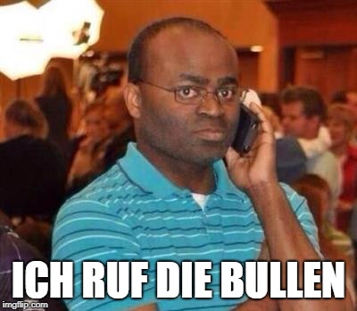 I'm calling the police. | ICH RUF DIE BULLEN | image tagged in i'm calling the police | made w/ Imgflip meme maker