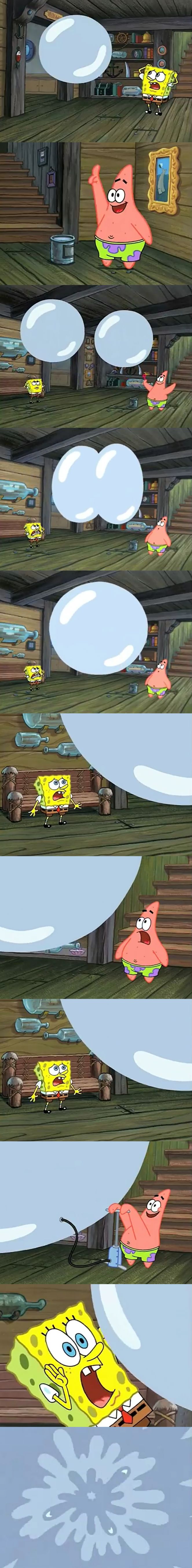 Spongebob Two Giant Paint Bubbles Meme Generator Imgflip