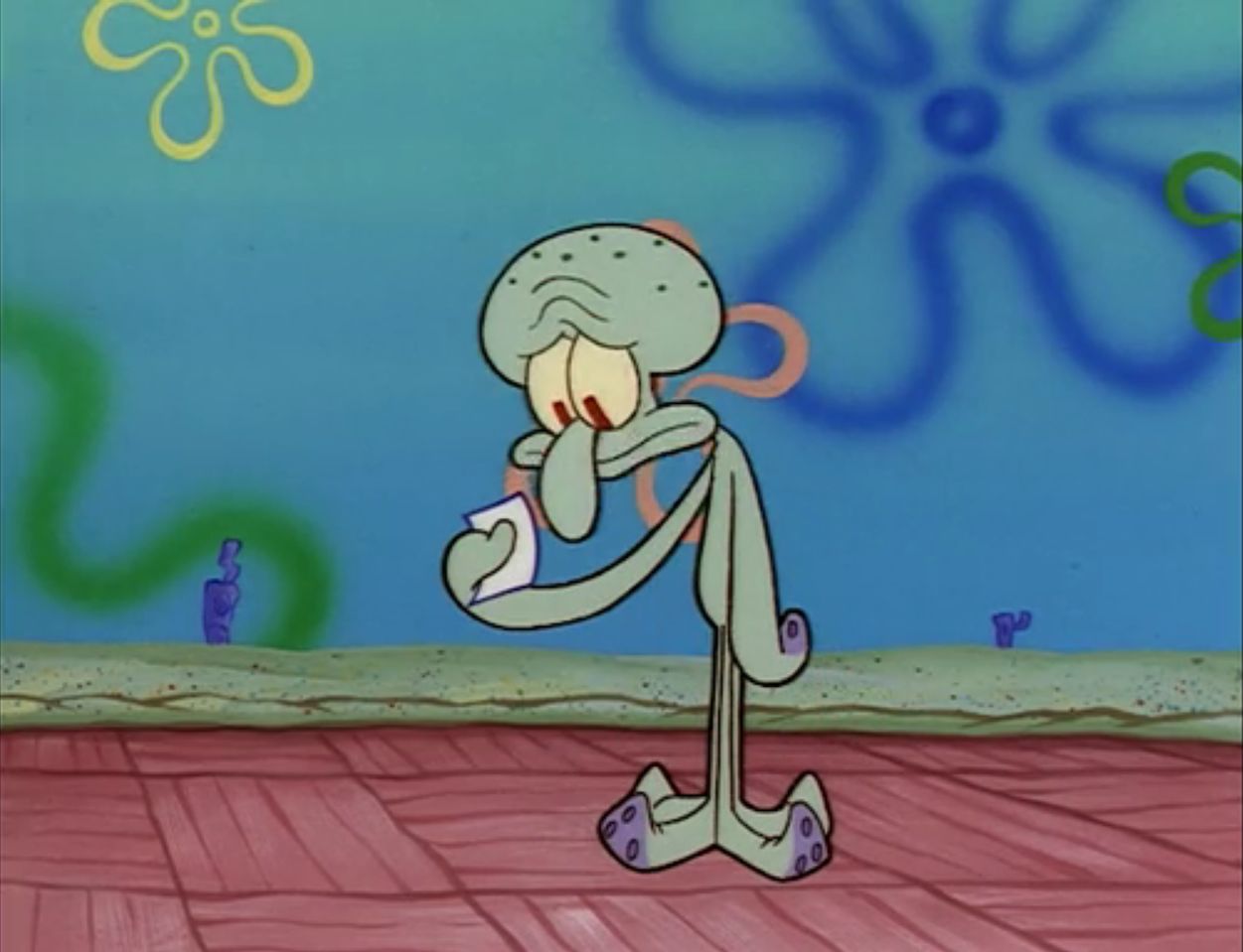 High Quality Squidward Paper Blank Meme Template