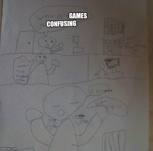 GAMES; CONFUSING | image tagged in things are so | made w/ Imgflip meme maker