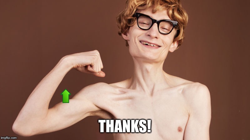 Strong arm Upvote | THANKS! | image tagged in strong arm upvote | made w/ Imgflip meme maker