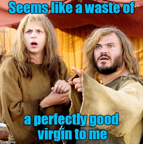 Seems like a waste of a perfectly good virgin to me | made w/ Imgflip meme maker