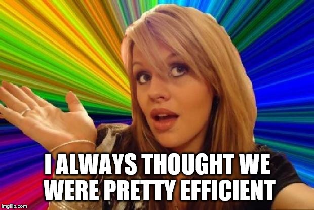 I ALWAYS THOUGHT WE WERE PRETTY EFFICIENT | made w/ Imgflip meme maker