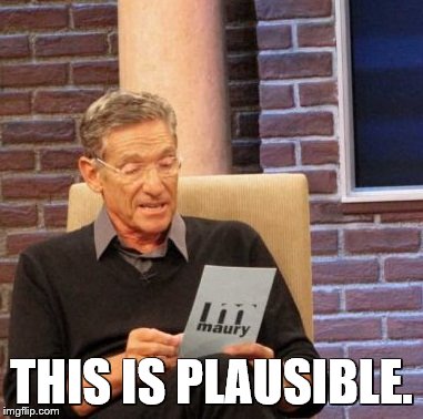 Maury Lie Detector Meme | THIS IS PLAUSIBLE. | image tagged in memes,maury lie detector | made w/ Imgflip meme maker