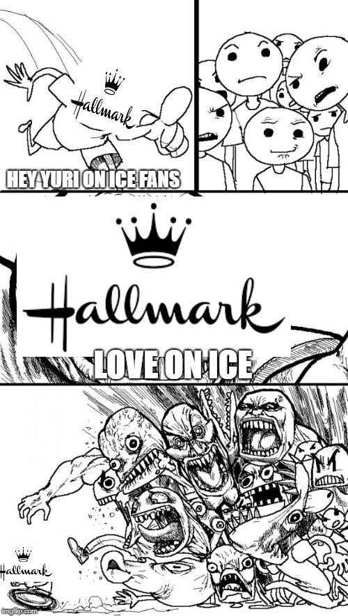 Hey Internet | HEY YURI ON ICE FANS; LOVE ON ICE | image tagged in memes,hey internet | made w/ Imgflip meme maker