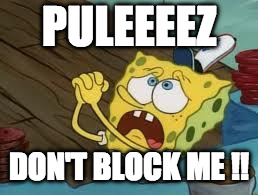 Begging BOB Fix EUW | PULEEEEZ; DON'T BLOCK ME !! | image tagged in begging bob fix euw | made w/ Imgflip meme maker