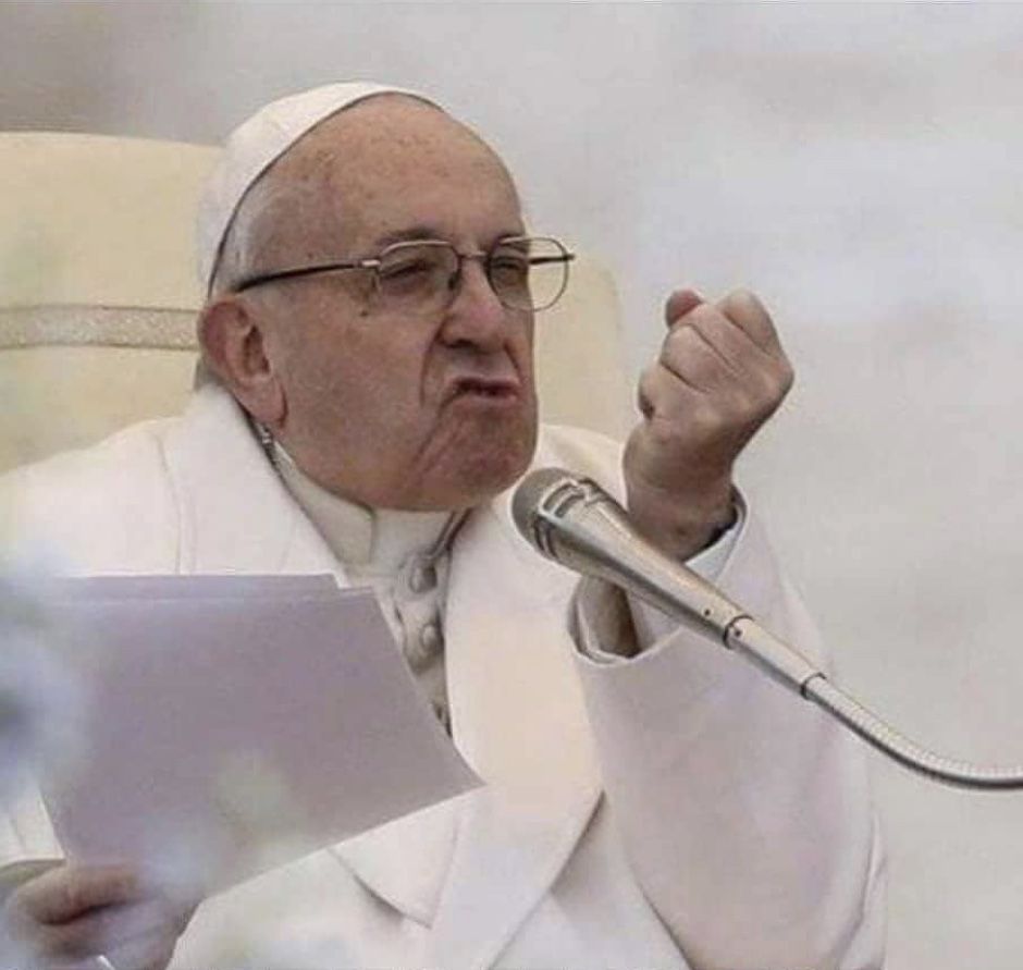 Αποτέλεσμα εικόνας για pope ANGRY"