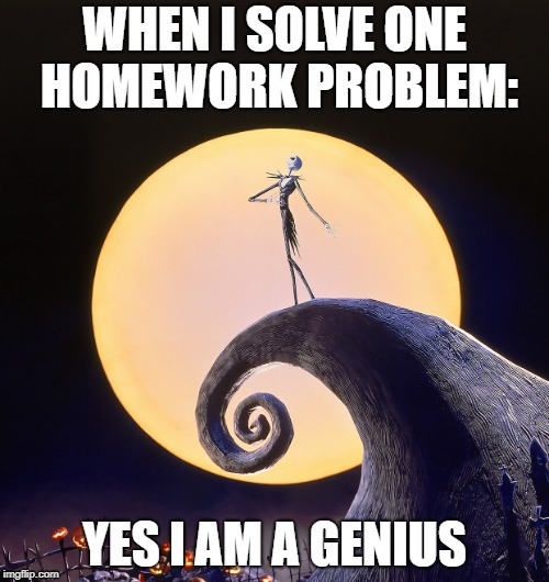 I'm Smrt | WHEN I SOLVE ONE HOMEWORK PROBLEM:; YES I AM A GENIUS | image tagged in homework | made w/ Imgflip meme maker