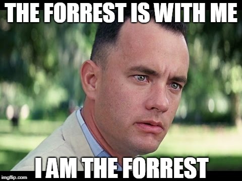 THE FORREST IS WITH ME I AM THE FORREST | made w/ Imgflip meme maker