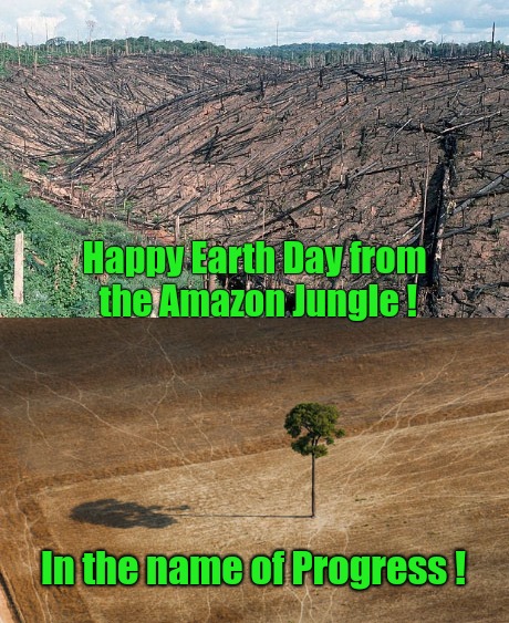 Caveman say fire good! | Happy Earth Day from the Amazon Jungle ! In the name of Progress ! | image tagged in earth day,amazon,forest world problems,jungle,earth | made w/ Imgflip meme maker