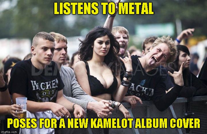 LISTENS TO METAL POSES FOR A NEW KAMELOT ALBUM COVER | made w/ Imgflip meme maker