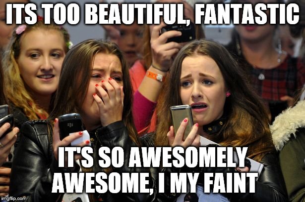 ITS TOO BEAUTIFUL, FANTASTIC IT'S SO AWESOMELY AWESOME, I MY FAINT | made w/ Imgflip meme maker