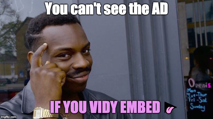 Roll Safe Think About It | You can't see the AD; IF YOU VIDY EMBED | image tagged in memes,roll safe think about it | made w/ Imgflip meme maker