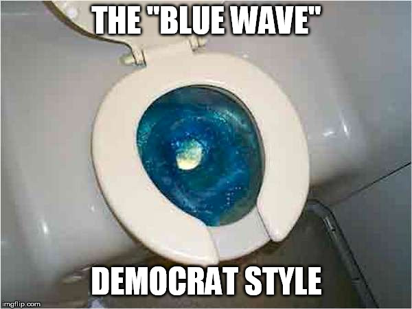  THE "BLUE WAVE"; DEMOCRAT STYLE | image tagged in blue wave | made w/ Imgflip meme maker