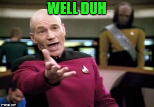 Picard Wtf Meme | WELL DUH | image tagged in memes,picard wtf | made w/ Imgflip meme maker