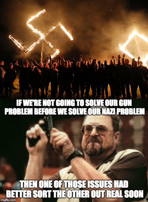 Nazi Scum | image tagged in nazi,alt right,donald trump,am i the only one around here,newman,charlottesville | made w/ Imgflip meme maker