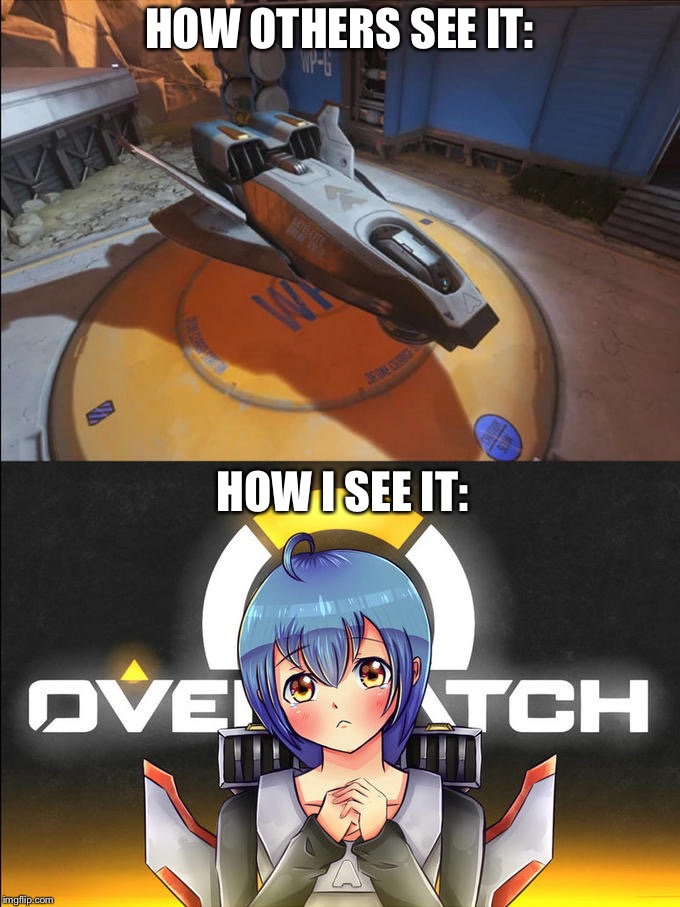 We have seen other "-chan"s, but this one is my favorite | HOW OTHERS SEE IT:; HOW I SEE IT: | image tagged in memes,overwatch,anime,anime girl,adorable | made w/ Imgflip meme maker