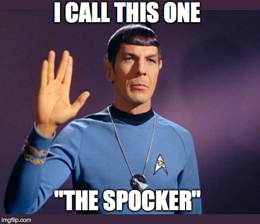 Are You Out of Your Vulcan Mind? |  I CALL THIS ONE; "THE SPOCKER" | image tagged in spock,shocker | made w/ Imgflip meme maker