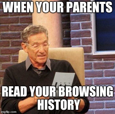 Maury Lie Detector | WHEN YOUR PARENTS; READ YOUR BROWSING HISTORY | image tagged in memes,maury lie detector | made w/ Imgflip meme maker