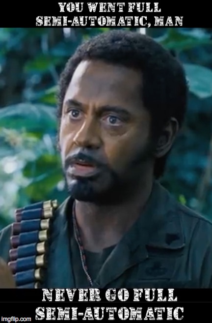 The Know-Nothing Liberal Response | . | image tagged in never go full retard,tropic thunder | made w/ Imgflip meme maker