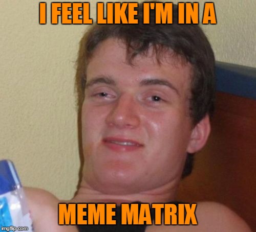 10 Guy Meme | I FEEL LIKE I'M IN A MEME MATRIX | image tagged in memes,10 guy | made w/ Imgflip meme maker
