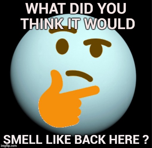 Meanwhile at the Ass-end of the solar system | WHAT DID YOU THINK IT WOULD; SMELL LIKE BACK HERE ? | image tagged in thinking uranus,star trek space farts,smells,why are you like this,rotten | made w/ Imgflip meme maker