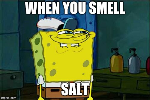 Don't You Squidward | WHEN YOU SMELL; SALT | image tagged in memes,dont you squidward | made w/ Imgflip meme maker