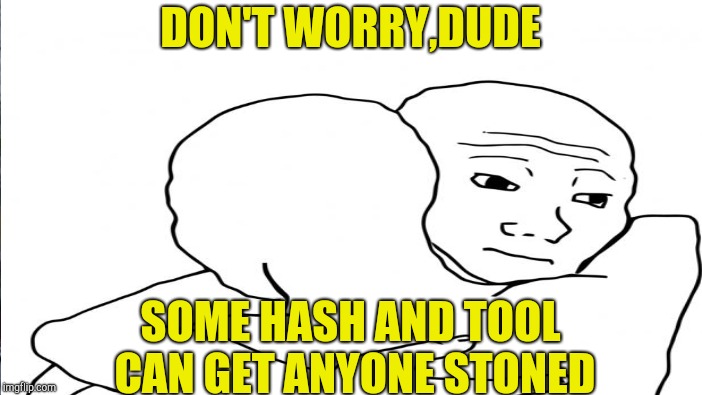 DON'T WORRY,DUDE SOME HASH AND TOOL CAN GET ANYONE STONED | made w/ Imgflip meme maker