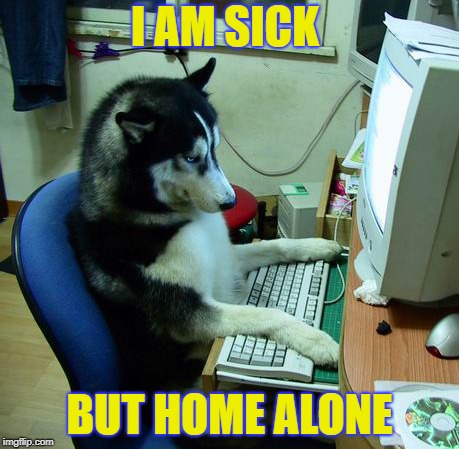 I Have No Idea What I Am Doing Meme | I AM SICK; BUT HOME ALONE | image tagged in memes,i have no idea what i am doing | made w/ Imgflip meme maker
