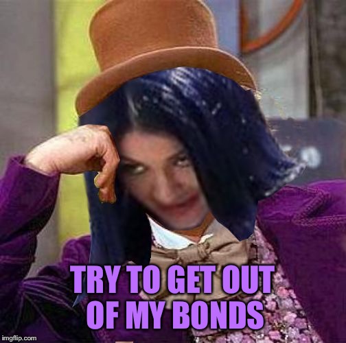 Creepy Condescending Mima | TRY TO GET OUT OF MY BONDS | image tagged in creepy condescending mima | made w/ Imgflip meme maker