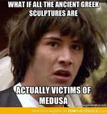 Realization | image tagged in memes,greek,statues | made w/ Imgflip meme maker