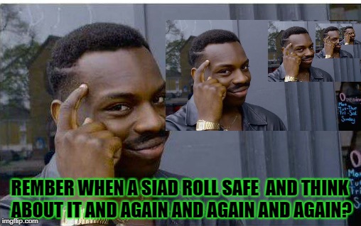 Logic thinker | REMBER WHEN A SIAD ROLL SAFE  AND THINK ABOUT IT AND AGAIN AND AGAIN AND AGAIN? | image tagged in logic thinker | made w/ Imgflip meme maker