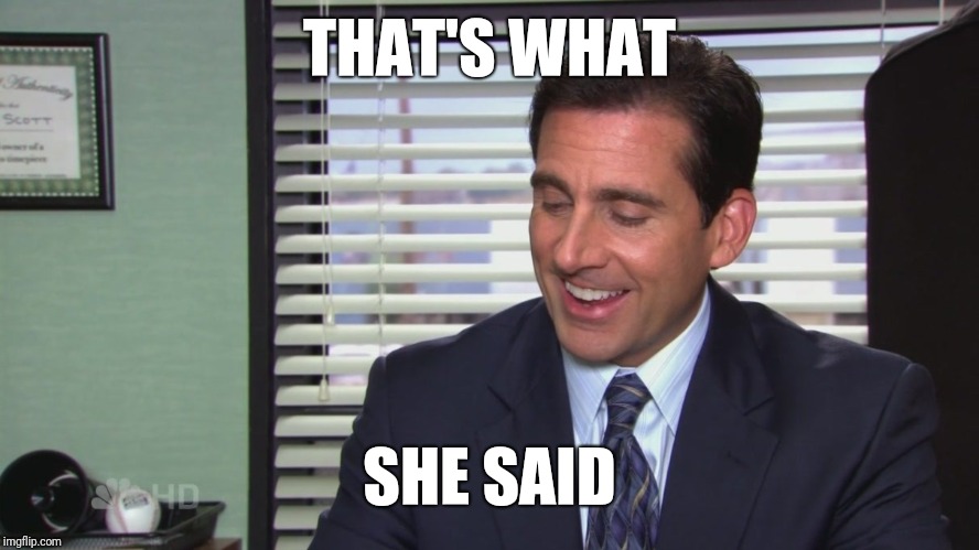 The Office | THAT'S WHAT SHE SAID | image tagged in the office | made w/ Imgflip meme maker