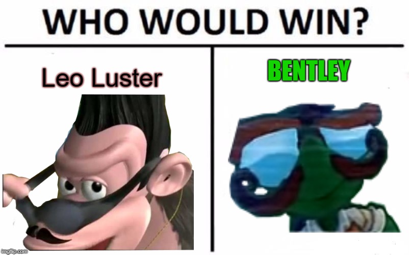 Who is more Handsome? | Leo Luster; BENTLEY | image tagged in memes,who would win,sly cooper,bentley,donkey kong,leo luster | made w/ Imgflip meme maker