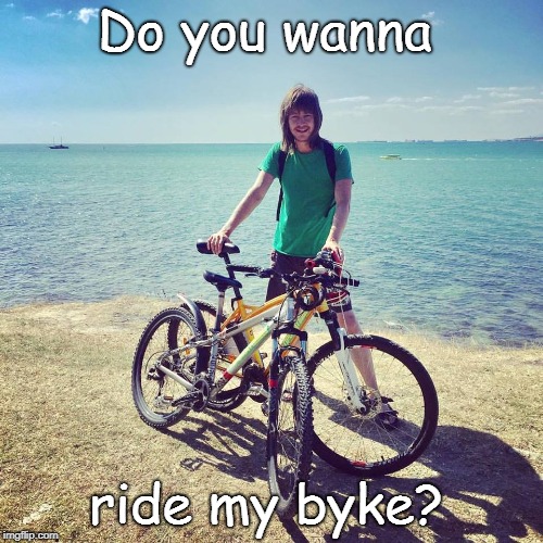 Sea boy with 2 bikes | Do you wanna; ride my byke? | image tagged in bike,boy,sea,sports | made w/ Imgflip meme maker