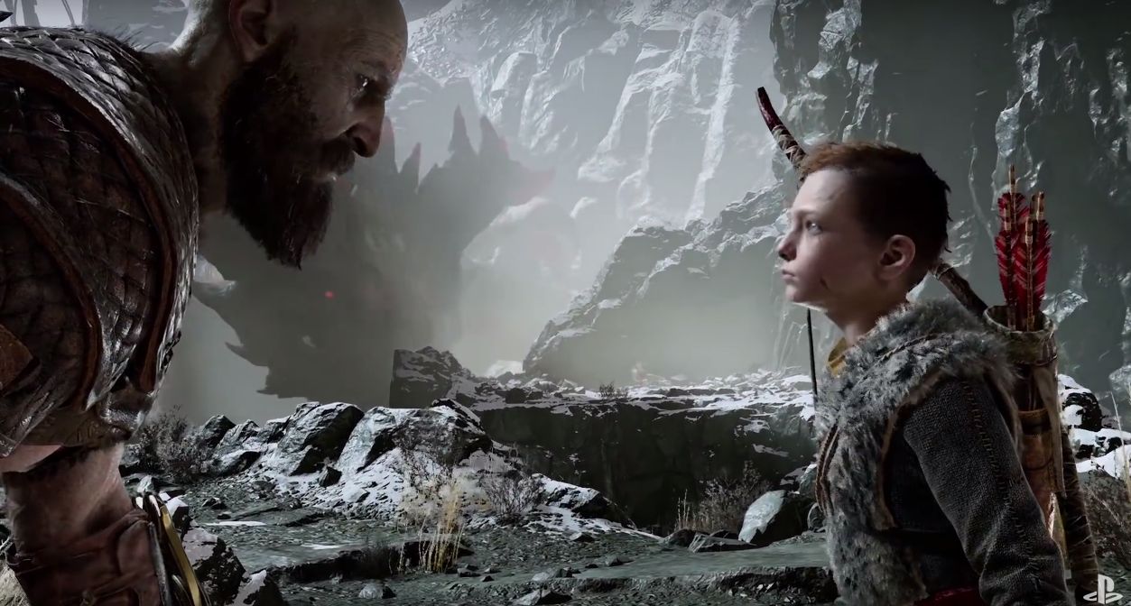 High Quality Kratos and Atreus Blank Meme Template