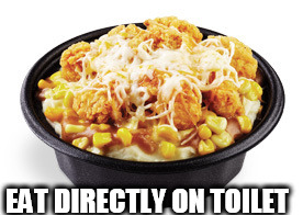 kfc toilet bowl | EAT DIRECTLY ON TOILET | image tagged in funny memes | made w/ Imgflip meme maker