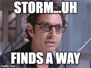 Jeff Goldblum | STORM...UH; FINDS A WAY | image tagged in jeff goldblum | made w/ Imgflip meme maker